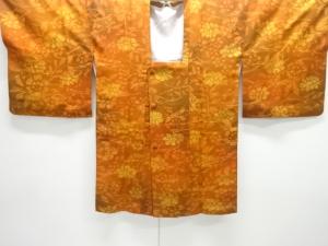 芝に花模様道行コート